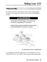 Preview for 87 page of Honda TRX350TE Fourtrax 350 ES Owner'S Manual