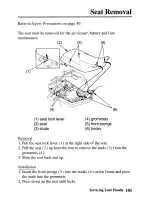 Предварительный просмотр 109 страницы Honda TRX350TE Fourtrax 350 ES Owner'S Manual