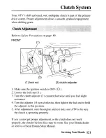 Preview for 129 page of Honda TRX350TE Fourtrax 350 ES Owner'S Manual