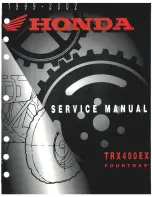 Предварительный просмотр 1 страницы Honda TRX400EX FOURTRAX 1999 Service Manual