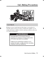 Предварительный просмотр 100 страницы Honda TRX400FA 2005 Owner'S Manual