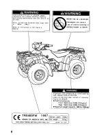 Предварительный просмотр 14 страницы Honda TRX400FW Foreman 400 Owner'S Manual