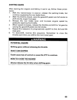 Preview for 69 page of Honda TRX400FW Foreman 400 Owner'S Manual