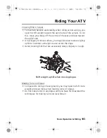 Предварительный просмотр 111 страницы Honda TRX420FA1 Owner'S Manual