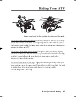 Предварительный просмотр 70 страницы Honda TRX450ER Owner'S Manual