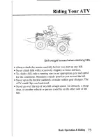 Предварительный просмотр 81 страницы Honda TRX450FM Fourtax Foreman FM 2003 Owner'S Manual