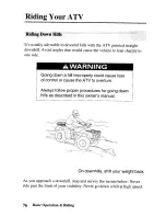 Предварительный просмотр 84 страницы Honda TRX450FM Fourtax Foreman FM 2003 Owner'S Manual