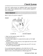 Предварительный просмотр 129 страницы Honda TRX450FM Fourtax Foreman FM 2003 Owner'S Manual