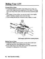 Предварительный просмотр 86 страницы Honda TRX450FM FourTrax Foreman FM Owner'S Manual