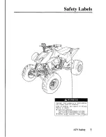 Preview for 16 page of Honda TRX450R 2004 Owner'S Manual