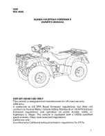 Preview for 3 page of Honda TRX450S Fourtrax Owner'S Manual