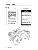 Preview for 14 page of Honda TRX500FA FOURTRAX FOREMAN RUBICON 2003 Owner'S Manual