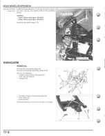 Preview for 364 page of Honda TRX500FE FourTrax Foreman 4x4 ES Service Manual