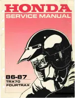 Honda TRX70 Fourtrax 1986 Service Manual preview