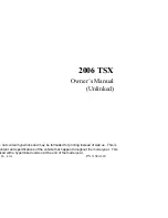 Honda TSX 2006 Owner'S Manual preview