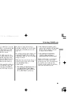 Предварительный просмотр 49 страницы Honda TSX 2006 Owner'S Manual