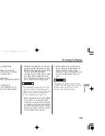 Предварительный просмотр 245 страницы Honda TSX 2006 Owner'S Manual