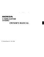 Preview for 3 page of Honda V-TWIN CUSTOM Owner'S Manual