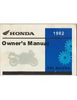 Honda V45 Magna 1982 Owner'S Manual предпросмотр