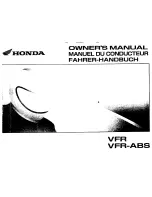 Предварительный просмотр 1 страницы Honda VFH-ABS Owner'S Manual