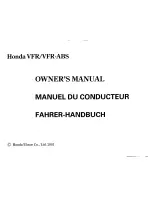 Предварительный просмотр 3 страницы Honda VFH-ABS Owner'S Manual