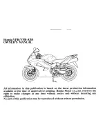 Предварительный просмотр 5 страницы Honda VFH-ABS Owner'S Manual