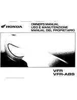 Honda VFR Owner'S Manual предпросмотр