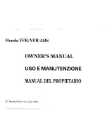 Предварительный просмотр 3 страницы Honda VFR Owner'S Manual