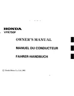 Предварительный просмотр 3 страницы Honda VFR750F 1993 Owner'S Manual