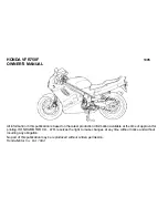 Preview for 3 page of Honda VFR750F 1995 Owner'S Manual