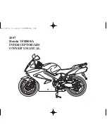 Предварительный просмотр 2 страницы Honda VFR800A Owner'S Manual