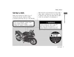 Предварительный просмотр 9 страницы Honda VFR800F Owner'S Manual