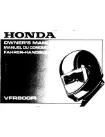 Honda VFR800FI Owner'S Manual preview