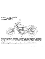 Предварительный просмотр 5 страницы Honda VT250C V-Twin Custom Owner'S Manual