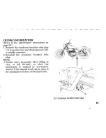 Предварительный просмотр 69 страницы Honda VT250C V-Twin Custom Owner'S Manual