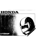 Honda VT250F Owner'S Manual preview