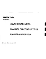 Предварительный просмотр 3 страницы Honda VT600C Shadow VLX Owner'S Manual