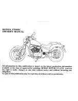 Предварительный просмотр 5 страницы Honda VT600C Shadow VLX Owner'S Manual