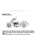 Предварительный просмотр 5 страницы Honda VT750C Owner'S Manual