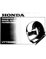 Honda VT750DC Owner'S Manual preview