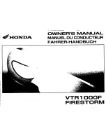 Honda VTR1000F Firestorm Owner'S Manual preview