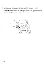 Предварительный просмотр 13 страницы Honda WB 15 Owner'S Manual