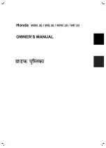 Preview for 3 page of Honda WB 30 Owner'S Manual