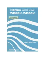 Предварительный просмотр 1 страницы Honda WD20X Owner'S Manual