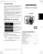 Предварительный просмотр 17 страницы Honda WMP20XE Owner'S Manual