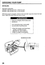 Preview for 29 page of Honda WP20X, WP30X Owner'S Manual