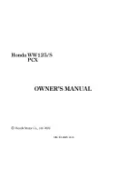 Honda WW125/S Owner'S Manual preview