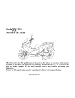 Предварительный просмотр 3 страницы Honda WW125/S Owner'S Manual