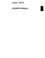 Предварительный просмотр 2 страницы Honda WX15 Owner'S Manual