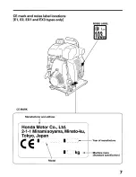 Предварительный просмотр 9 страницы Honda WX15 Owner'S Manual